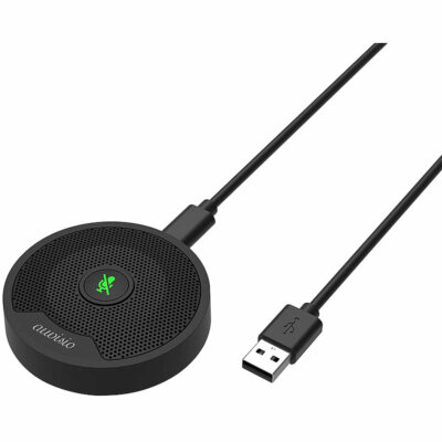 auvisio Omnidirektionales 360°-Kondensator-Konferenzmikrofon, USB C, PC & Mac
