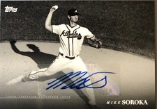 2020 Topps On-Demand Black & White 22-A MIKE SOROKA AUTO SP RC Atlanta Braves