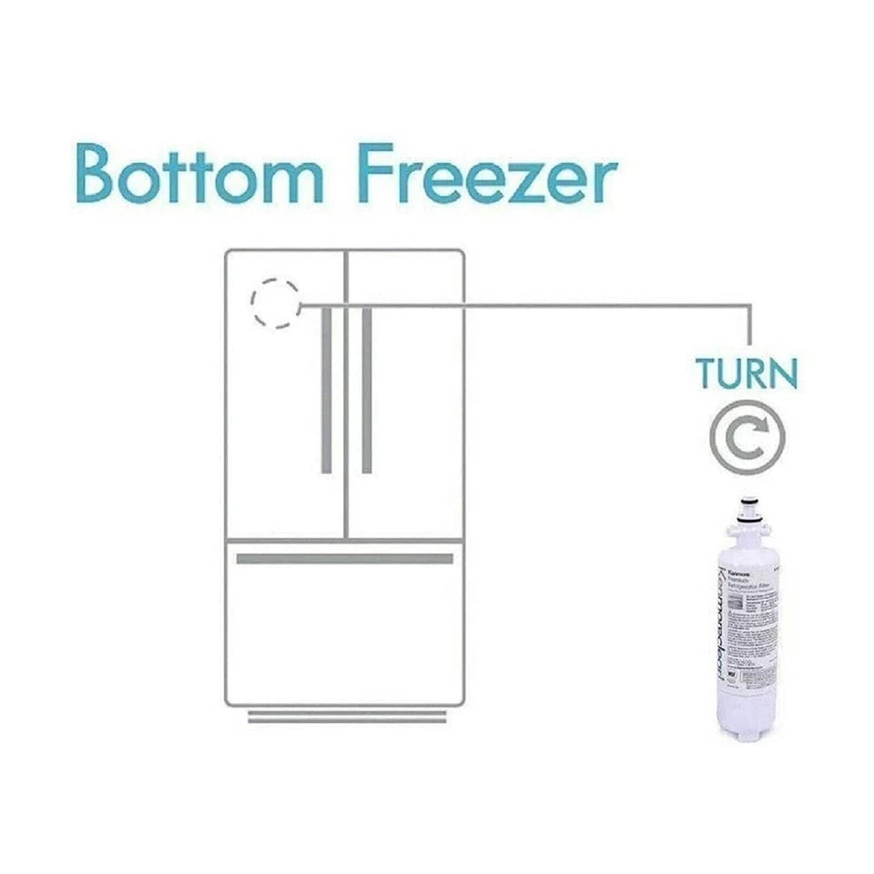 3 Pack 9690 Kenmore 469690 Replacement Refrigerator Water Filter Fit LG LT700P - Image 4 of 4