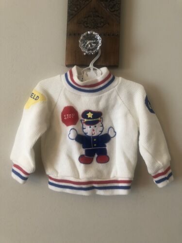 Vintage Doe Spun Infant Size 12M Sweater Cat Cross