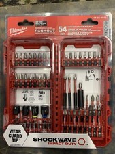 Milwaukee 54 Piece Screw Driver Drill Bit Set Impact Duty SHOCKWAVE Alloy Steel