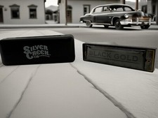 Harmonica Silver Creek Black Gold 4  In G Scale
