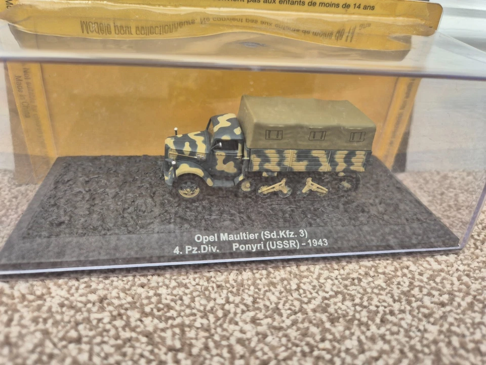 ALTAYA DEAGOSTINI 1/72 OPEL MAULTIER SD.KFZ.3 USSR 1943 DIECAST WW2 TANK + MAG - Image 2 of 3