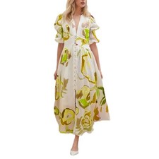 2024 Spring New Women's Beach Dress Slimming Printed Long Dress