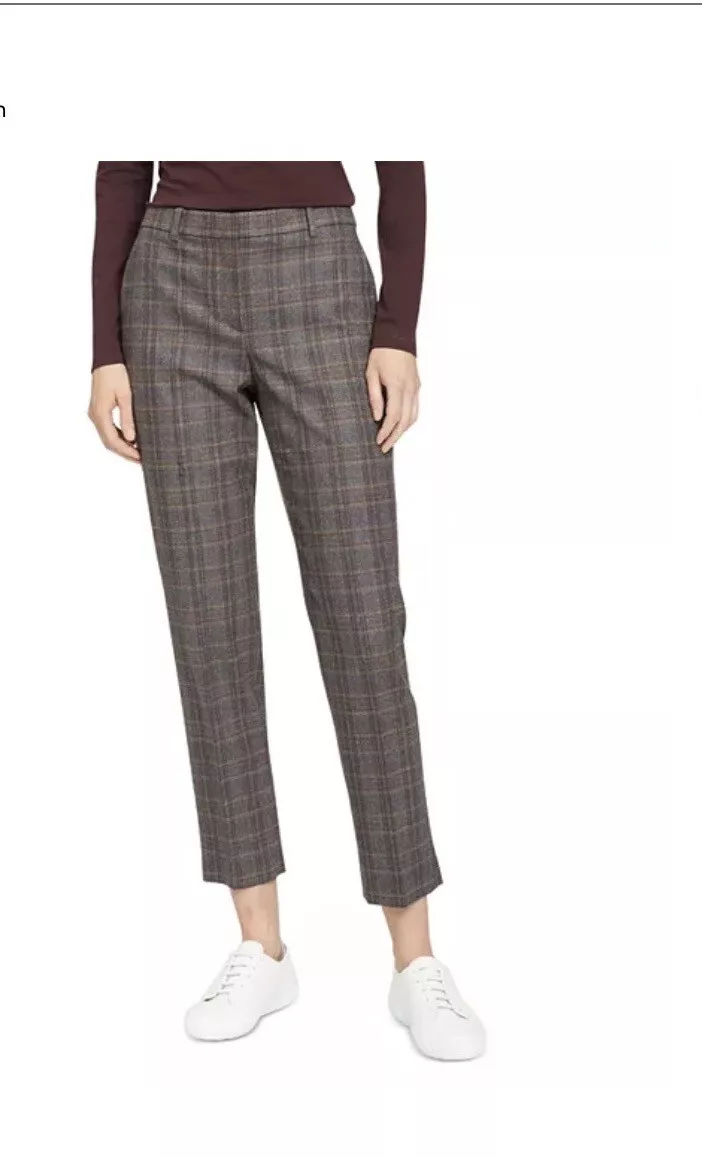 Theory plaid pants clearance