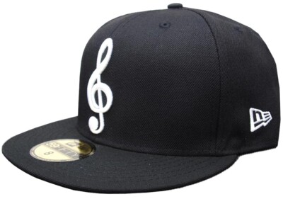 New Era Music Note Black White Cap 59fifty 5950 Fitted Special Limited Edition