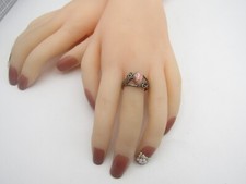 PINK RHODOCHROSITE CAB SOUTHWEST STYLE RING Sterling Silver 925 NWT Size 9 RG12