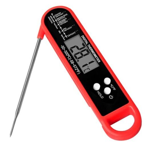 Meat Thermometer Digital - Waterproof Fast Meat Thermometer with Backlight &-image