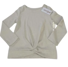 Cat & Jack Girl 4T Cream Twist  Pullover Long Sleeve Top