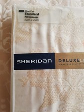NEW : PAIR SHERIDAN SIGNATURE COLLECTION PILLOW CASES : SELLICK BONE