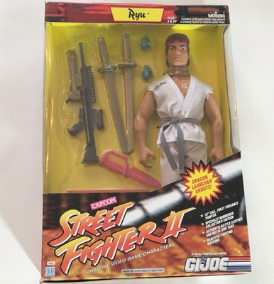 Vintage Street Fighter II Ryu GI Joe 12'' Figure Capcom Hasbro 1993 Boxed Rare