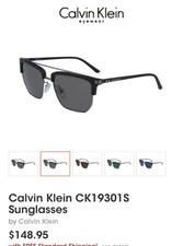 1 Unit New Calvin Klein CK19301SG Matte Black Sunglasses 54-18-140 625