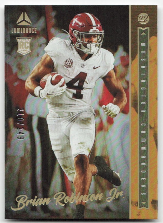 2022 Panini Luminance #107 Brian Robinson Jr. Gold /249 (RC)