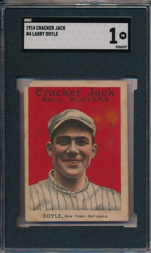 Larry Doyle #4 1914 Cracker Jack card