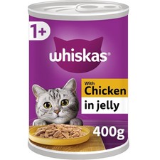 Whiskas 1 Chicken in Jelly Pack of 12 x 400 g Cans Adult Cat Wet Food 5.61 per kilo