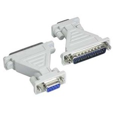 15 Pack of DB9-F/DB25-M Serial Adapter, Thumbscrew DB9 / Hex Nut DB25 