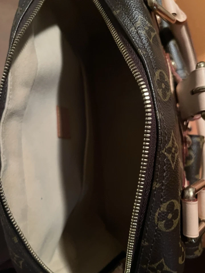 Bolso de Hombro LOUIS VUITTON Manhattan GM Cuero Marrón Auténtico Usado Foto 3 de 4