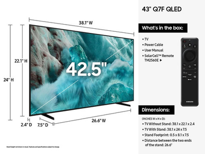 #ad Samsung 43 inch Class Q7F Series QLED 4K Vision AI Smart TV 2025 $250.00
