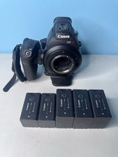 Canon C100 Cinema Camera Body With Side Handle And 5 Batteries