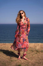 ZIMMERMANN Silk Lovestruck Midi Dress + Slip Size 2 / AU 12 / US 8 RRP $2050