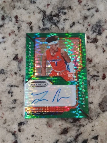 Tre Mann 2021 Panini Prizm Draft Picks Green Pulsar Auto /25 Florida Gators