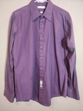 Geoffrey Beene Men's Dress Shirt, Size 16 34/35, Purple, Long Sleeve, Button Up