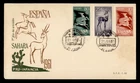 DR WHO 1961 SPANISH SAHARA FDC ANIMAL COMBO PRO INFANCIA SEMI POST M76603