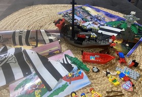 Lego Pirates 6268 Renegade Runner & 6262 King Kahuka Throne Pieces & Parts