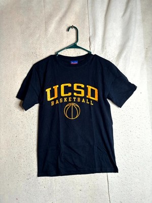 UC San Diego Tritons T-Shirt Mens Small Navy Blue Champion UCSD Basketball NCAA