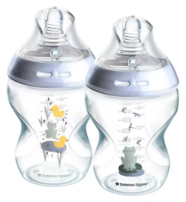 Tommee Tippee Baby Feeding Bottles Decorated Self-Sterilising 2 x 260ml
