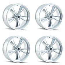 Set 4 17 Ridler 675 17x8 Polished 5x4.75 Wheels 0mm For Buick Chevy Classic Rim