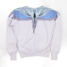 Marcelo Burlon Women's Wing Print Sweatshirt XS Purple Cotton Unisex