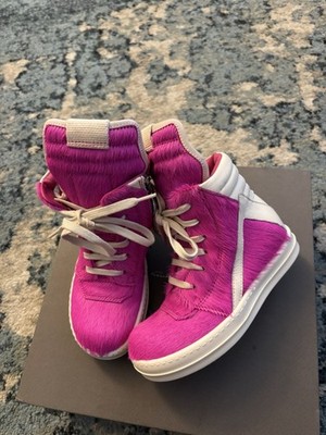 Rick Owens Geobasket Hot Pink Size 27 (10-10.5C) Toddler Brand New Og All