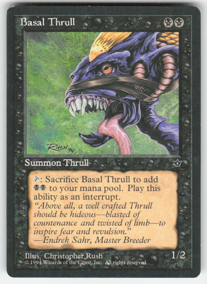 1994 Basal Thrull (Rush) Fallen Empires MTG