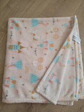 Baby Starters Pink Blanket Princess Castle Carriage Horse Lovey Girl Plush 31