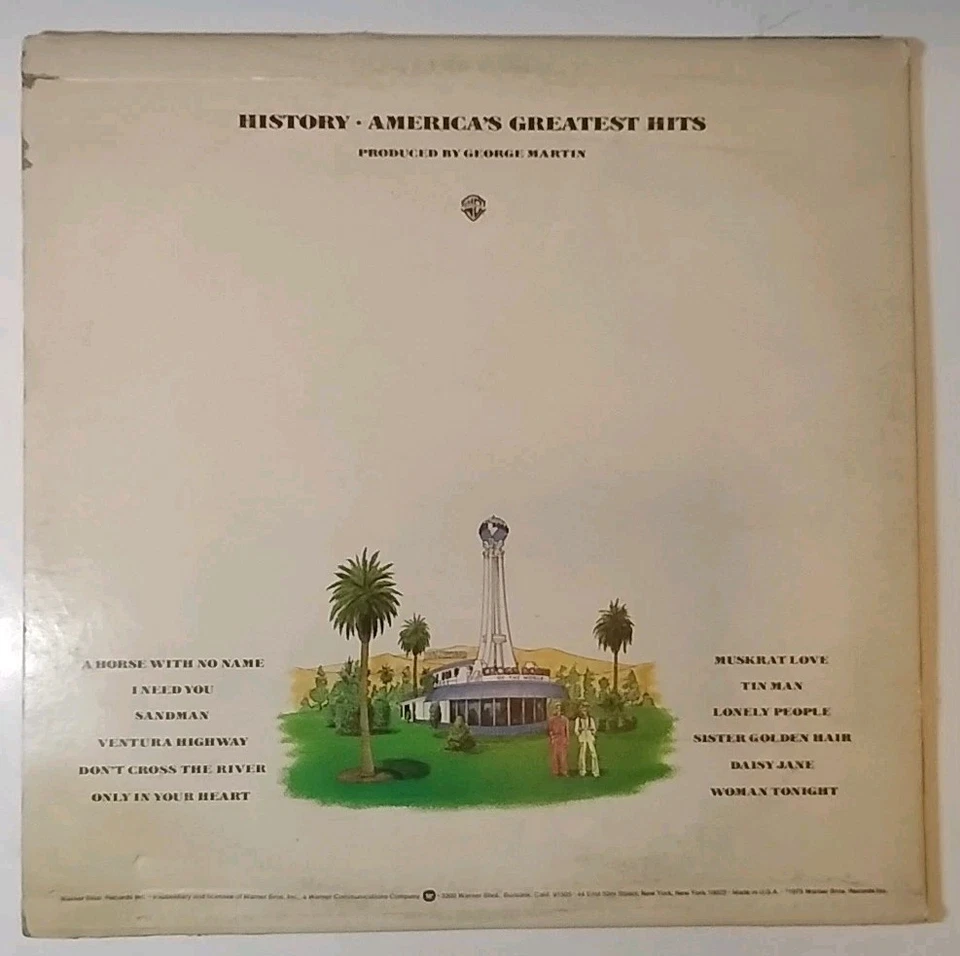 America - History, America's Greatest Hits LP Vinyl Record Classic Rock Folk 70s - Image 2 of 4