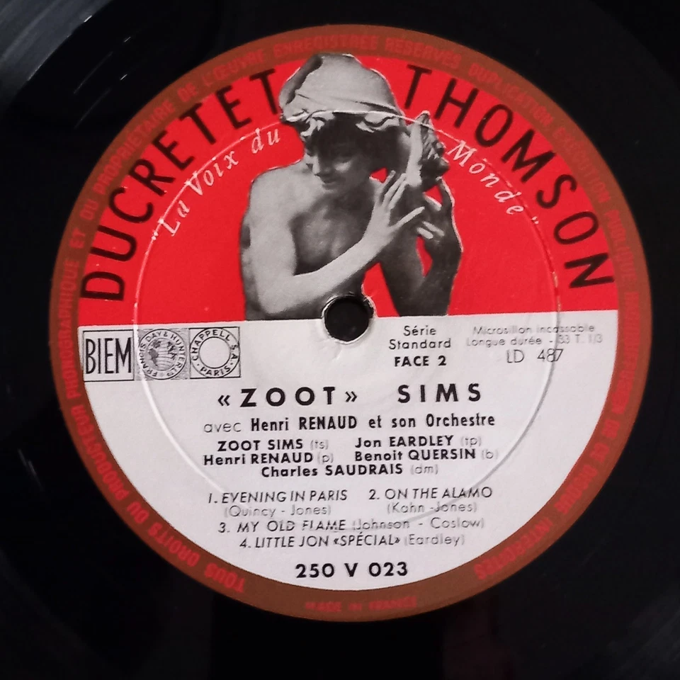 33 TOURS / LP / 25 CM / ZOOT SIMS / HENRI RENAUD / JON EARDLEY / JAZZ / BOP - Photo 4/4