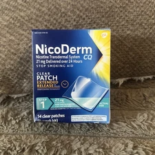 NicoDerm CQ Nicotine Patch  Step 1 21mg 14CT exp 2027/02