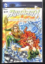 The New 52 Aquaman Cimic Sketch Cover de Sharmaene Vitto
