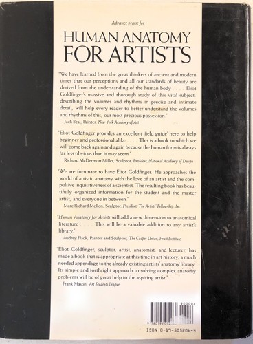 Human Anatomy for Artists : The Elements of Form (1991 hc/dj G) Goldfinger - Picture 2 of 2