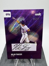 2026 NOLAN TRAEGER /85 AUTO HARD SIGNED ONIT Athlete TCU Horned Frogs S-4 🔥⚾️🔥