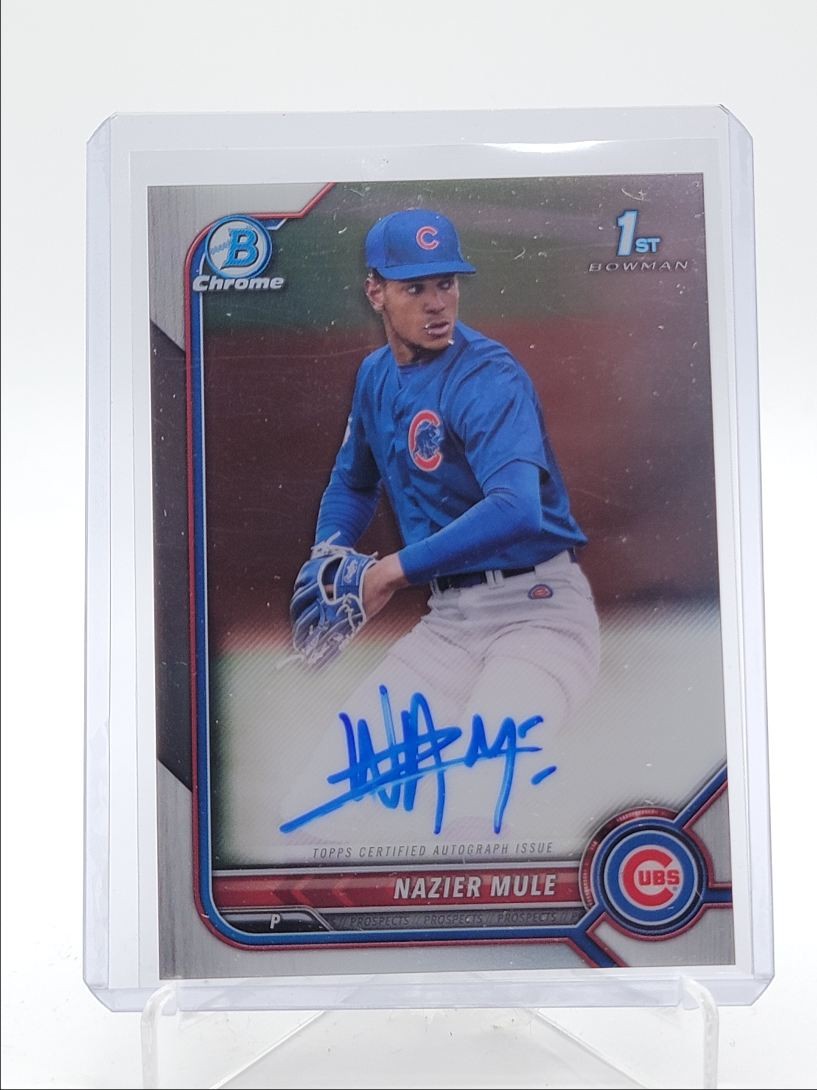 NAZIER MULE 2022 BOWMAN CHROME DRAFT 1ST AUTOGRAPH D AUTO Q0566