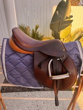 Pessoa Rodrigo Pony XCH Jumping Saddle 15 3/4 in w/ Stirrups