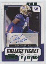 2021 Panini Contenders Draft Picks Game Ticket Green 10/49 Keith Taylor Auto 0b2