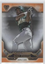 2020 Topps Triple Threads Amber 4/199 Rickey Henderson #66 HOF 04br