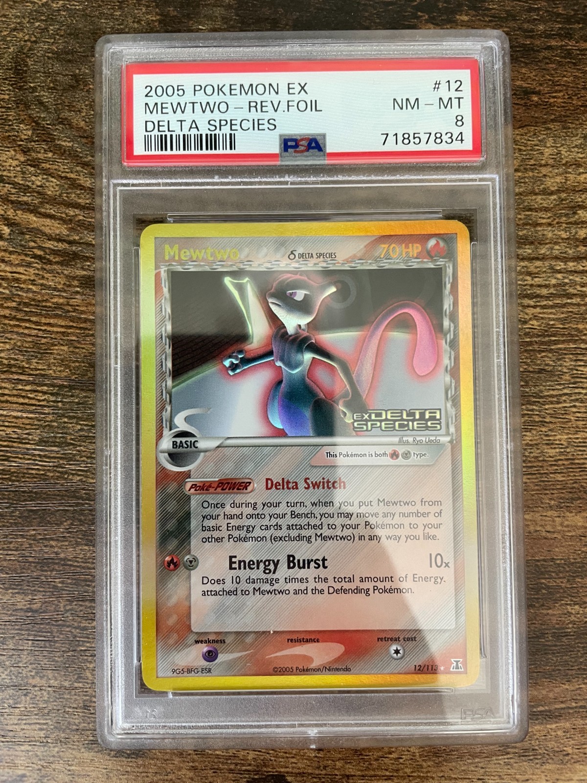 Pokemon Mewtwo delta species reverse holo psa 8