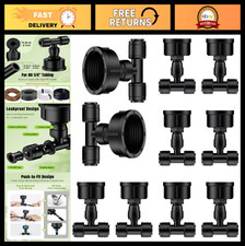 10 Pcs Drip Irrigation Faucet Adapters 3/4" to 1/4" Quick Connect Hose Fittings