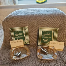 NEW 1950's Vintage Antique MCM Chaperone Cigarette Ashtray, Carnival Glass - 2