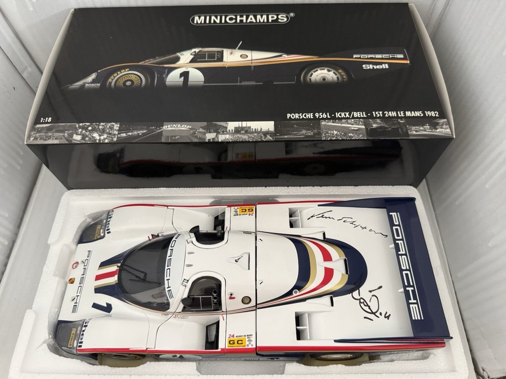 Minichamps 1:18 Scale Porsche 956 Rothmans Le Mans 1982 Signed Model