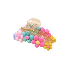 Colorful Flower Hair Claw Clip Cute Floral Strong Hold Jaw Spring Accessories